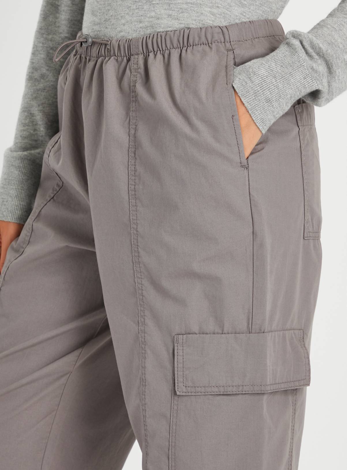 Light Grey Parachute Trousers  12 - Image 3